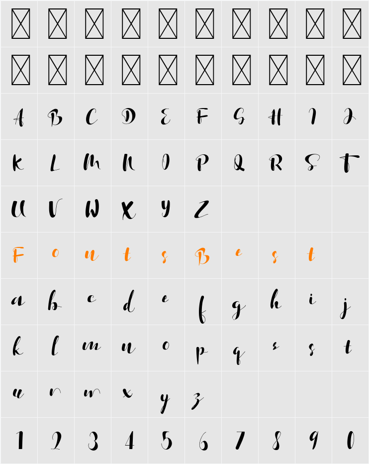 Acmedia Character Map