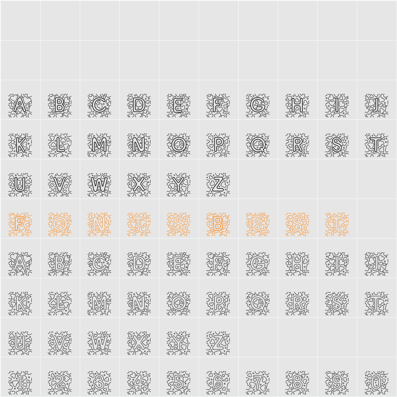 PatternLove Character Map