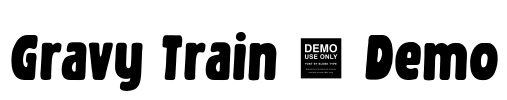 Gravy Train - Demo Font Image
