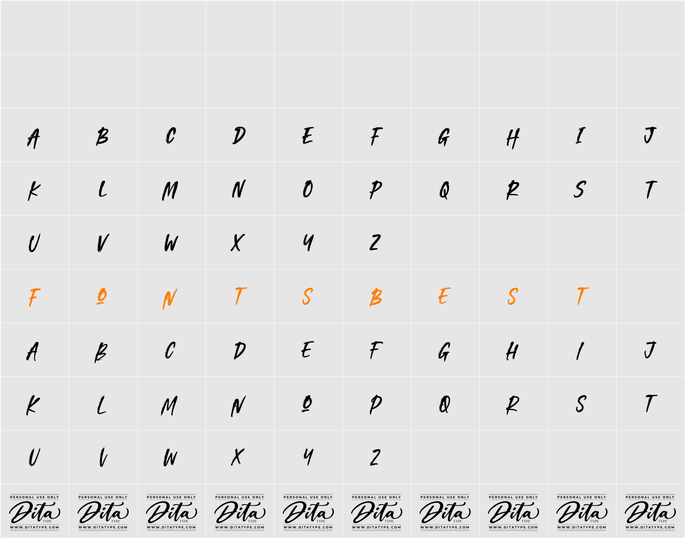 Lost Buster Personal Use Character Map