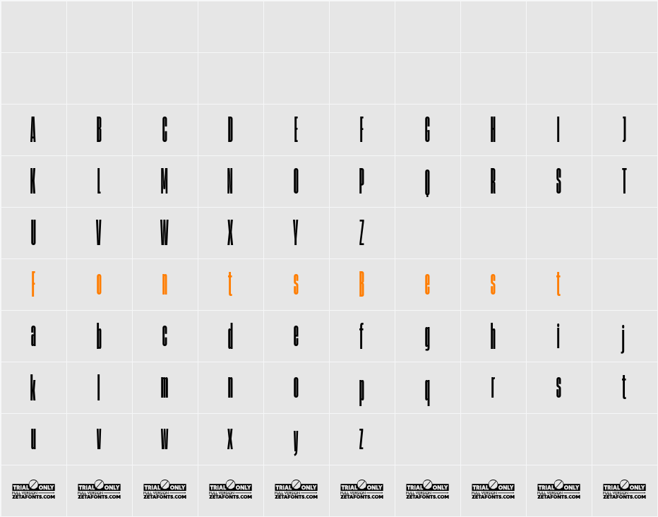 Heading Now Trial 08 Heavy Character Map