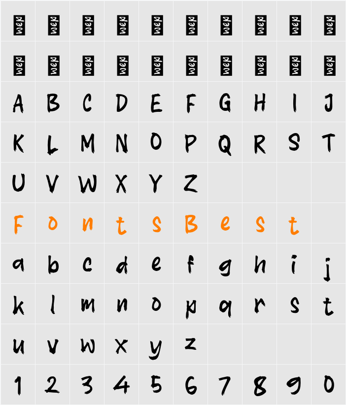 K Kadingaren Character Map