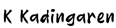 K Kadingaren Font Image