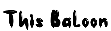 This Baloon Font Image