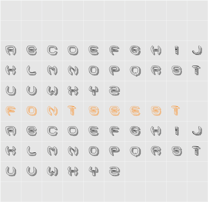 Ansia Character Map