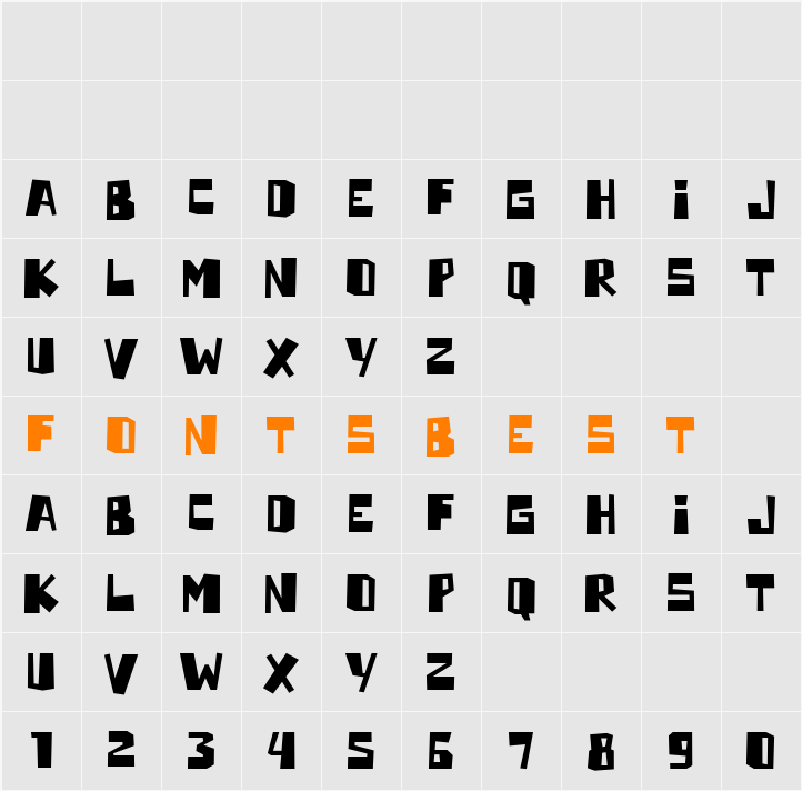 Horizone Character Map