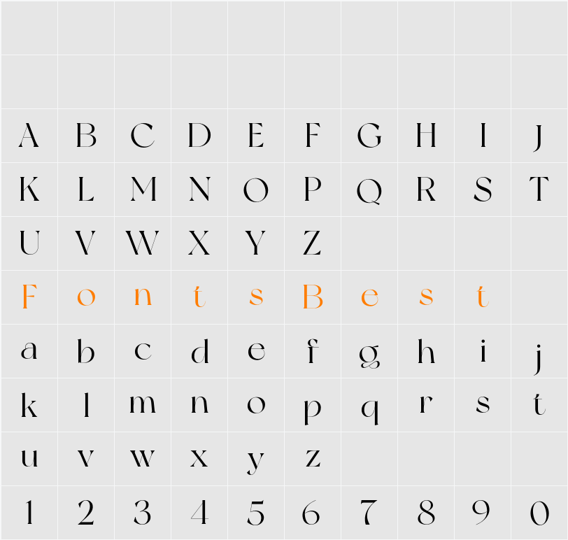 NewYork Character Map