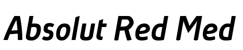 Absolut Red Med Font Image