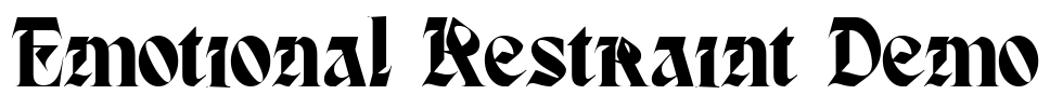 Emotional Restraint Demo Font Image