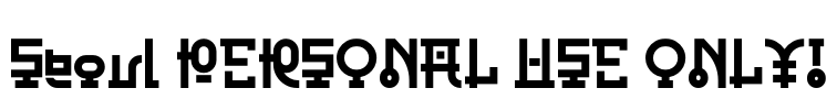 Seoul PERSONAL USE ONLY! Font Image