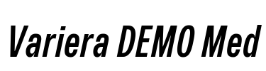 Variera DEMO Med Font Image