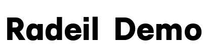Radeil Demo Font Image