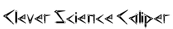 Clever Science Caliper Font Image