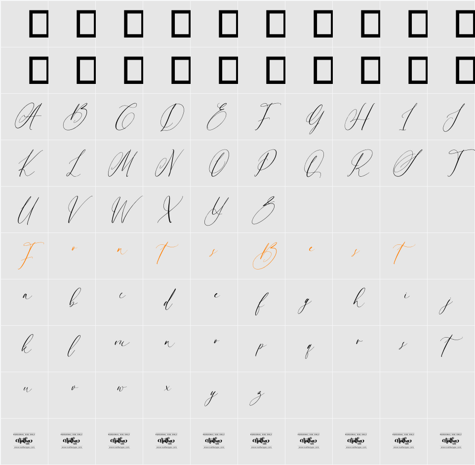 Brown Amsonia Character Map