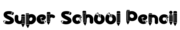 Super School Pencil Font Image