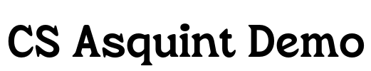 CS Asquint Demo Font Image