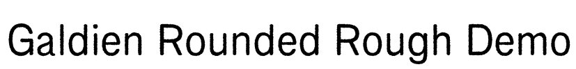 Galdien Rounded Rough Demo Font Image
