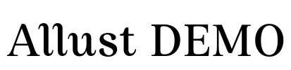 Allust DEMO Font Image