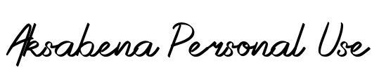 Aksabena Personal Use Font Image