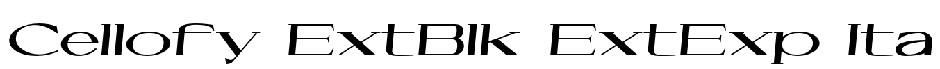 Cellofy ExtBlk ExtExp Ita Font Image