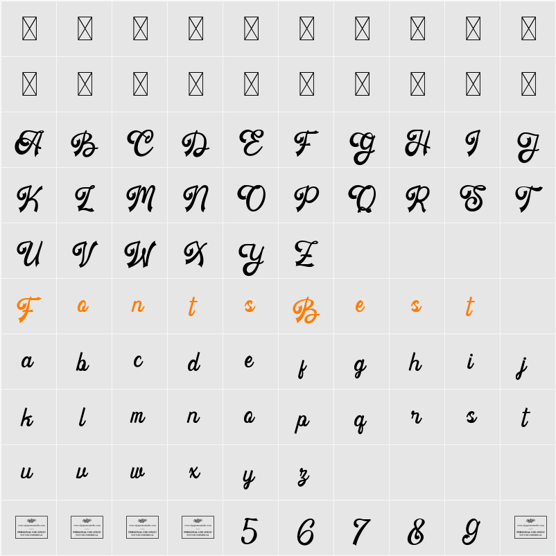 Cascade Free Character Map