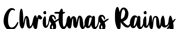Christmas Rainy Font Image