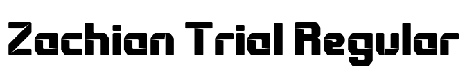 Zachian Trial Regular Font Image