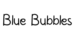Blue Bubbles Font Image