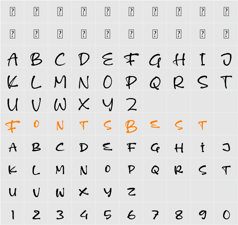 Freaky Smoke Character Map