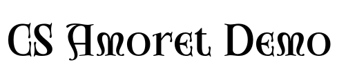 CS Amoret Demo Font Image