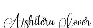Aishiteru Lover Font Image