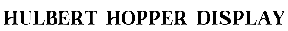 Hulbert Hopper Display Font Image