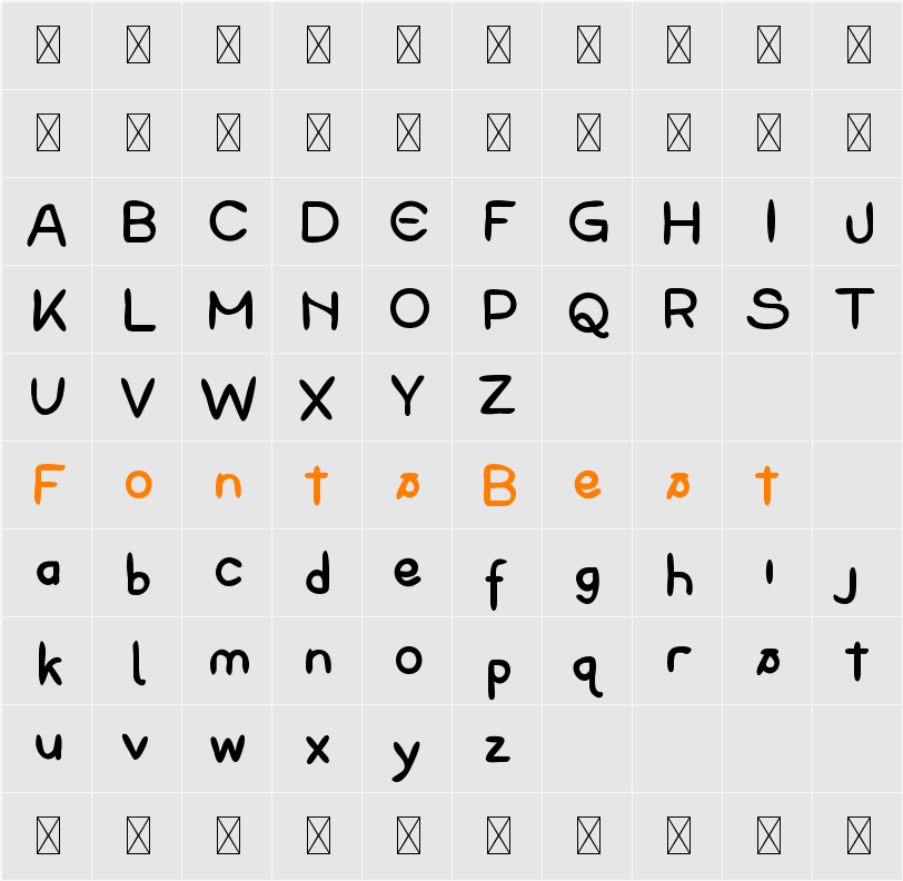 Maystar Character Map