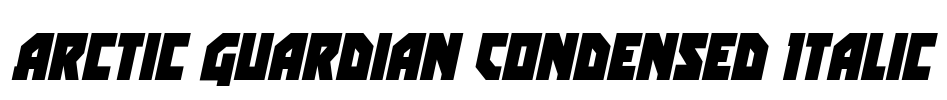 Arctic Guardian Condensed Italic Font Image