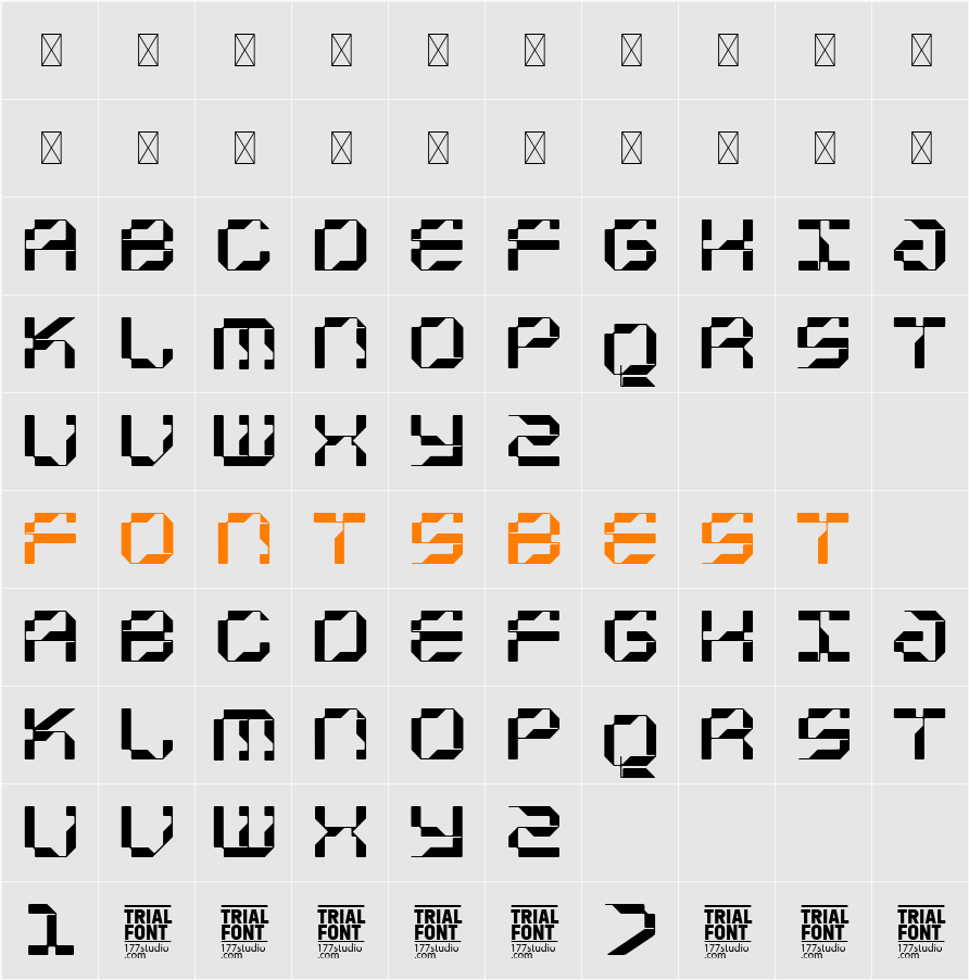 Acoprot Display Demo Character Map