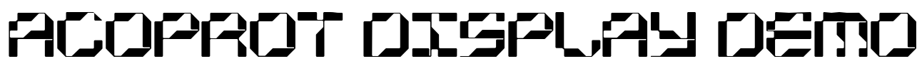Acoprot Display Demo Font Image