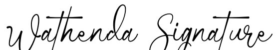 Wathenda Signature Font Image