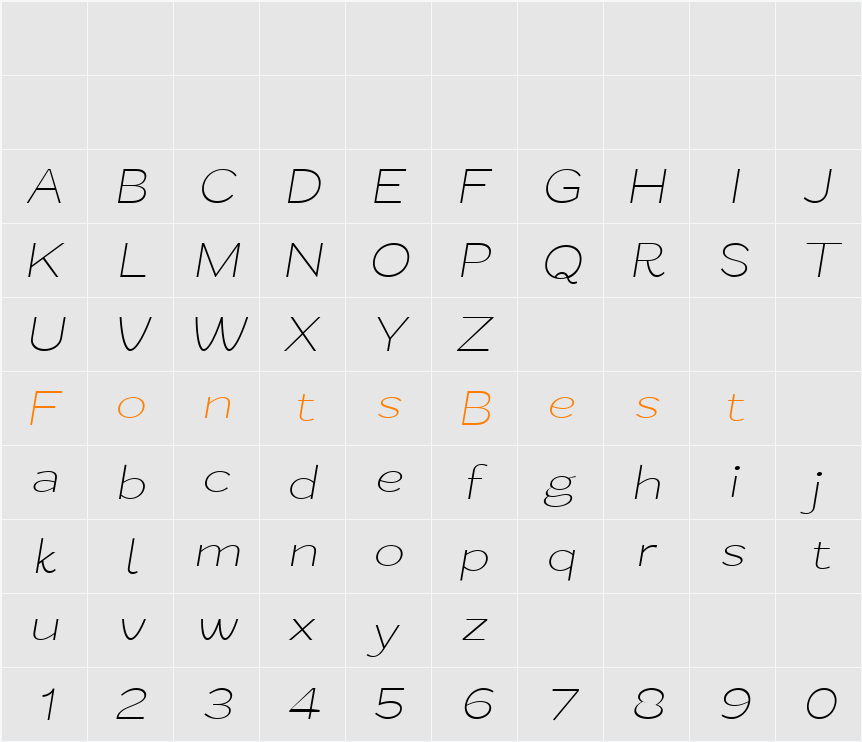 Zt Nezto Thin Character Map