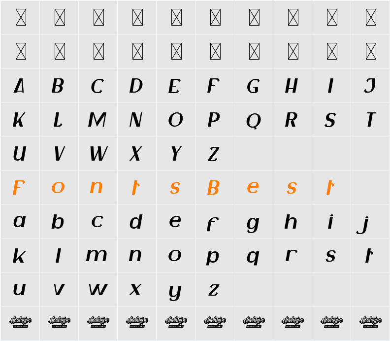 BeingNiceDemo Character Map