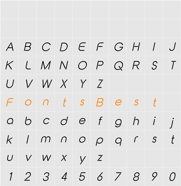 Adarsh Sans Character Map