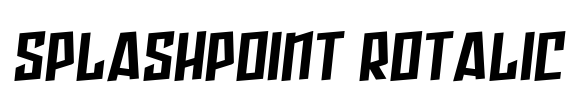 Splashpoint Rotalic Font Image
