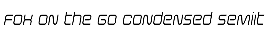 Fox on the Go Condensed SemiIt Font Image