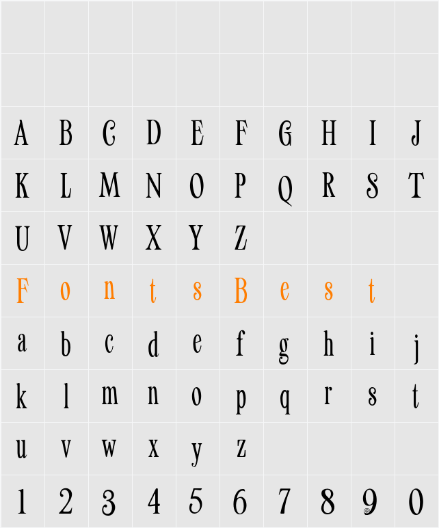 Trovical Calm Free Character Map