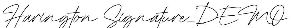 Harington Signature_DEMO Font Image