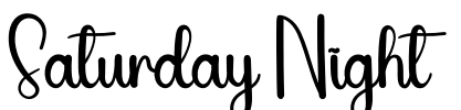 Saturday Night Font Image