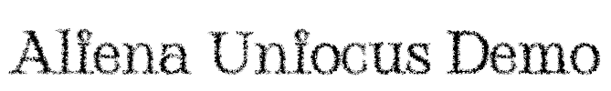 Alfena Unfocus Demo Font Image