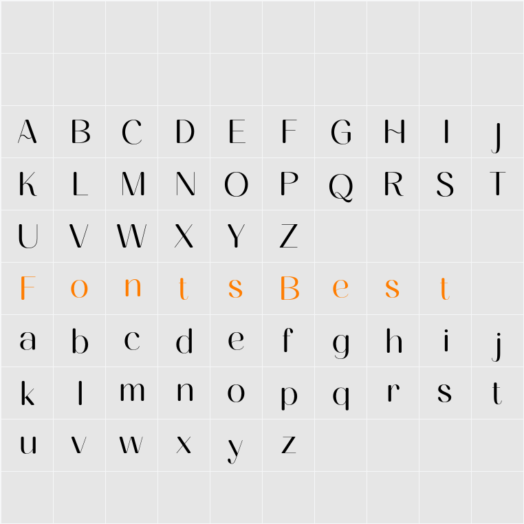 Ameda Rounded Demo Character Map