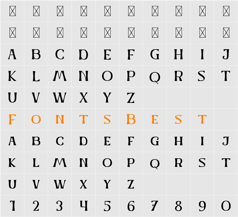 Werd Character Map