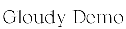 Gloudy Demo Font Image