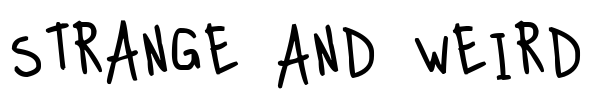 Strange And Weird Font Image